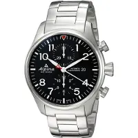 Alpina Herreur AL-725B4S6B Startimer Sort/Stål Ø44 mm