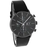 Junghans Herreur 27/4371.02 FORM A Chronoscope Sort/Læder Ø42 mm