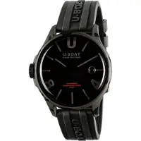 U-BOAT Herreur 9553 Darkmoon Vintage Sort/Gummi Ø44.8 mm