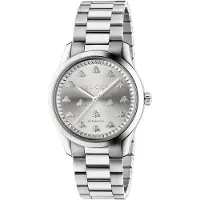 Gucci Dameur YA1264190 G-Timeless Sølvfarvet/Stål Ø38 mm