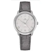 Omega Dameur 434.13.34.20.52.001 De Ville Prestige Sølvfarvet/Læder