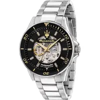 Maserati Herreur R8823140014 Sfida Sort/Stål Ø44 mm