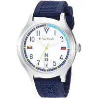 Nautica Herreur NAPCFS903 N83 Hvid/Gummi Ø43 mm