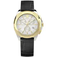 Versace Dameur VE3CA0223 Chrono Sølvfarvet/Læder Ø40 mm
