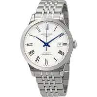 Longines Herreur L2.821.4.11.6 Record Hvid/Stål Ø40 mm