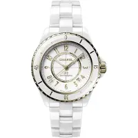 Chanel Dameur H9540 J12 Hvid/Keramik Ø38 mm