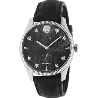 Gucci Herreur YA126365 G-Timeless Sort/Læder Ø40 mm