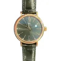IWC Dameur IW357409 Portofino Grøn/Læder Ø34 mm