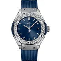 Hublot Dameur 591.NX.7170.RX.1204 Classic Fusion Blå/Gummi Ø29 mm