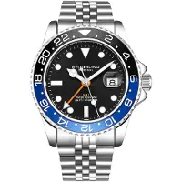 Stührling Original Herreur 3968.1 Aquadiver Sort/Stål Ø42 mm
