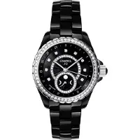 Chanel Dameur H3407 J12 Sort/Keramik Ø38 mm