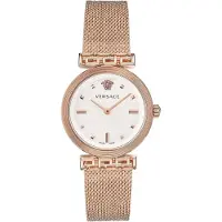 Versace Dameur VELW00620 Meander Sølvfarvet/Rosaguldtonet stål Ø34