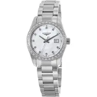 Longines Dameur L2.286.0.87.6 Conquest Classic Hvid/Stål Ø29.5 mm