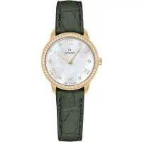 Omega Dameur 434.58.28.60.55.002 De Ville Prestige Hvid/Læder Ø27.5