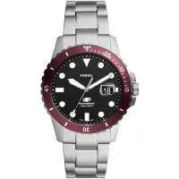 Fossil Herreur FS6013 Blue Sort/Stål Ø42 mm