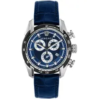 Versace Herreur VE2I00721 V Ray Blå/Læder Ø44 mm