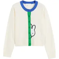Chinti & Parker Cardigan 'Miffy Peek' creme / blå / grøn / sort