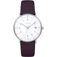 Junghans Dameur 47/4558.02 Max Bill Ladies Hvid/Læder Ø32.7 mm