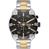Diesel Herreur DZ4627 Spiked Sort/Guldtonet stål Ø49 mm