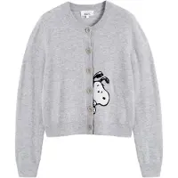 Chinti & Parker Cardigan 'Sneeky Snoopy' grå / sort / hvid