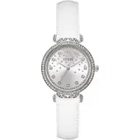 GUESS Dameur GW0764L4 Enchantment Sølvfarvet/Læder Ø32 mm