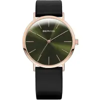Bering 13436-469 Classic Grøn/Læder Ø36 mm