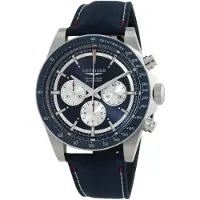 Longines Herreur L3.835.4.91.2 Conquest Blå/Læder Ø42 mm