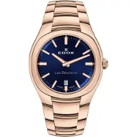 Edox Dameur 57004-37R-BUIR Les Bemonts Blå/Rosaguldtonet stål Ø30