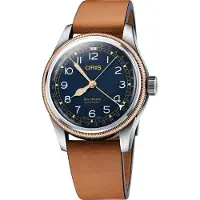 Oris Herreur 01 754 7741 4365-07 5 20 71 Aviation Blå/Læder Ø40 mm