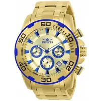Invicta Herreur 22320 Pro Diver Guld/Gul guldtonet stål Ø50 mm