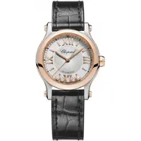 Chopard Dameur 278573-6013 Happy Sport Sølvfarvet/Læder Ø30 mm