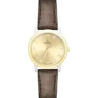 Omega Dameur 434.23.28.60.58.001 De Ville Prestige Guld/Læder Ø27.5