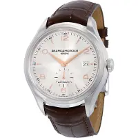 Baume & Mercier Herreur MOA10054 CLIFTON Sølvfarvet/Læder Ø41