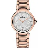 Edox Dameur 57002-37RM-AIR LaPassion Sølvfarvet/Rosaguldtonet stål
