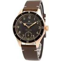 Hamilton Herreur H76709530 Khaki Aviation Sort/Læder Ø43 mm