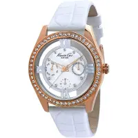 Kenneth Cole Dameur IKC2794 Hvid/Læder Ø40 mm