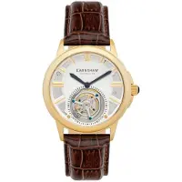 Thomas Earnshaw Herreur ES-8239-03 Disraeli Sølvfarvet/Læder Ø42 mm