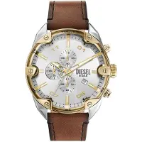Diesel Herreur DZ4665 Spiked Sølvfarvet/Læder Ø49 mm