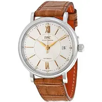 IWC IW458101 Portofino Sølvfarvet/Læder Ø37 mm