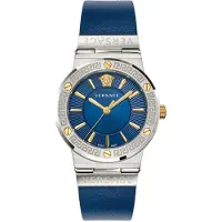 Versace Dameur VEVH00120 Greca Logo Blå/Læder Ø38 mm