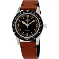 Longines Herreur L2.822.4.56.2 Heritage Sort/Læder Ø42 mm