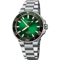 Oris Herreur 01 400 7769 4127-07 8 22 09PEB Aquis Grøn/Stål Ø41.5