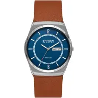 Skagen Herreur SKW6906 Melbye Titanium Blå/Læder Ø40 mm