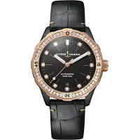 Ulysse Nardin Dameur 8165-182B-BLACK Diver Sort/Læder Ø39 mm
