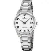 Festina Dameur F20509-1 Classic Hvid/Stål Ø31 mm