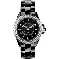Chanel Dameur H3108 J12 Sort/Keramik Ø33 mm