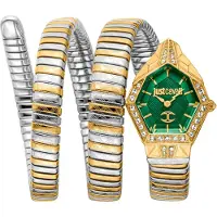 Just cavalli Dameur JC1L304M0065 Signature Snake Grøn/Guldtonet