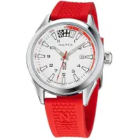 Nautica Herreur NAPHBS118 N83 Sølvfarvet/Gummi Ø40 mm