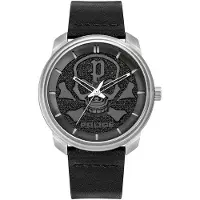 Police Herreur PL15714JS.02 Sort/Læder Ø44 mm