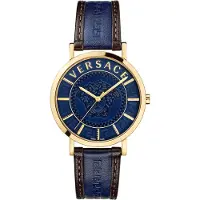 Versace Herreur VEJ400321 V Essential Blå/Læder Ø40 mm